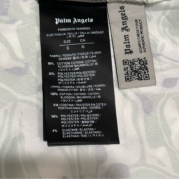 Palm Angels Macro Hibiscus Floral Print Short-Sleeved Shirt - Picture 6 of 7